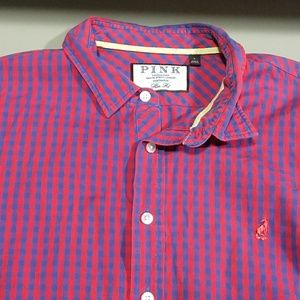 Thomas pink slim fit size L gingham check pattern